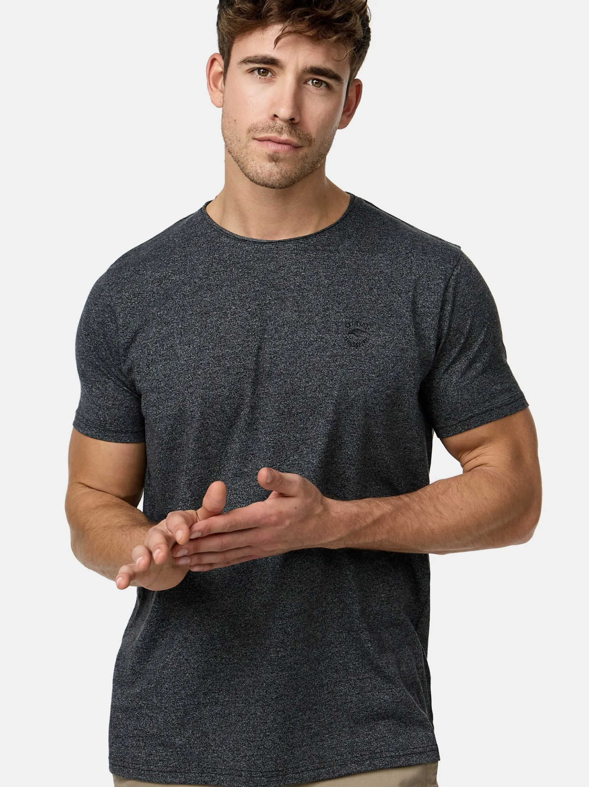 Indicode Herren T-Shirt - INWalmore in schwarz