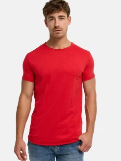 Indicode Herren T-Shirt - Willbur Tee in rot purple