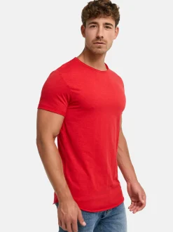 Indicode Herren T-Shirt - Willbur Tee in rot purple