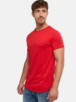 Indicode Herren T-Shirt - Willbur Tee in rot purple