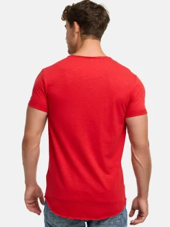 Indicode Herren T-Shirt - Willbur Tee in rot purple