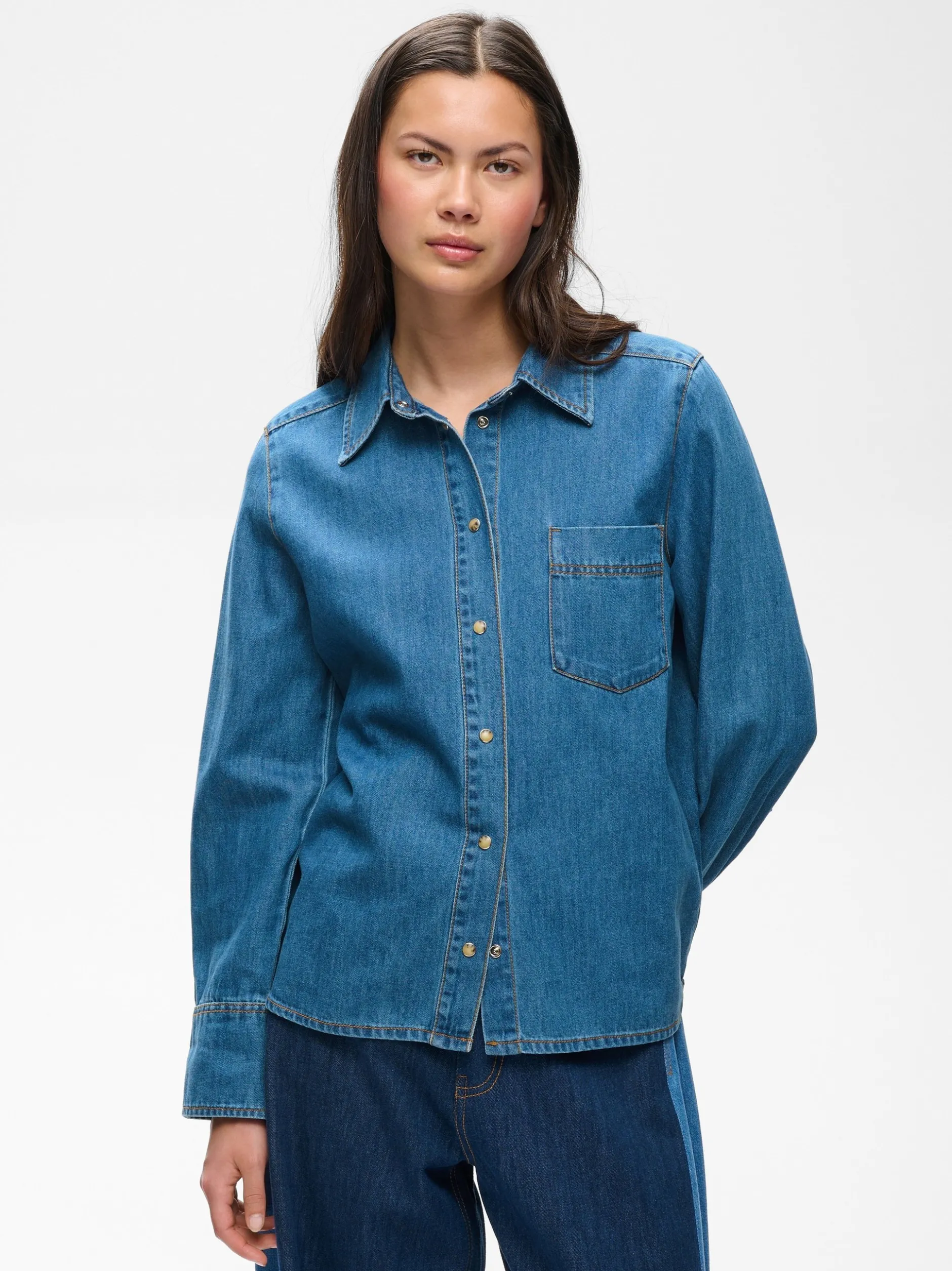 Inwear Damen Jeanshemd GLENNIW in medium stone denim