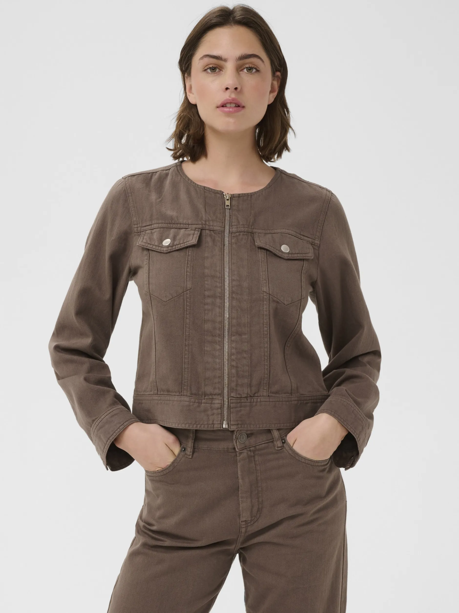 Inwear Damen Jeansjacke GLADYSIW in braun