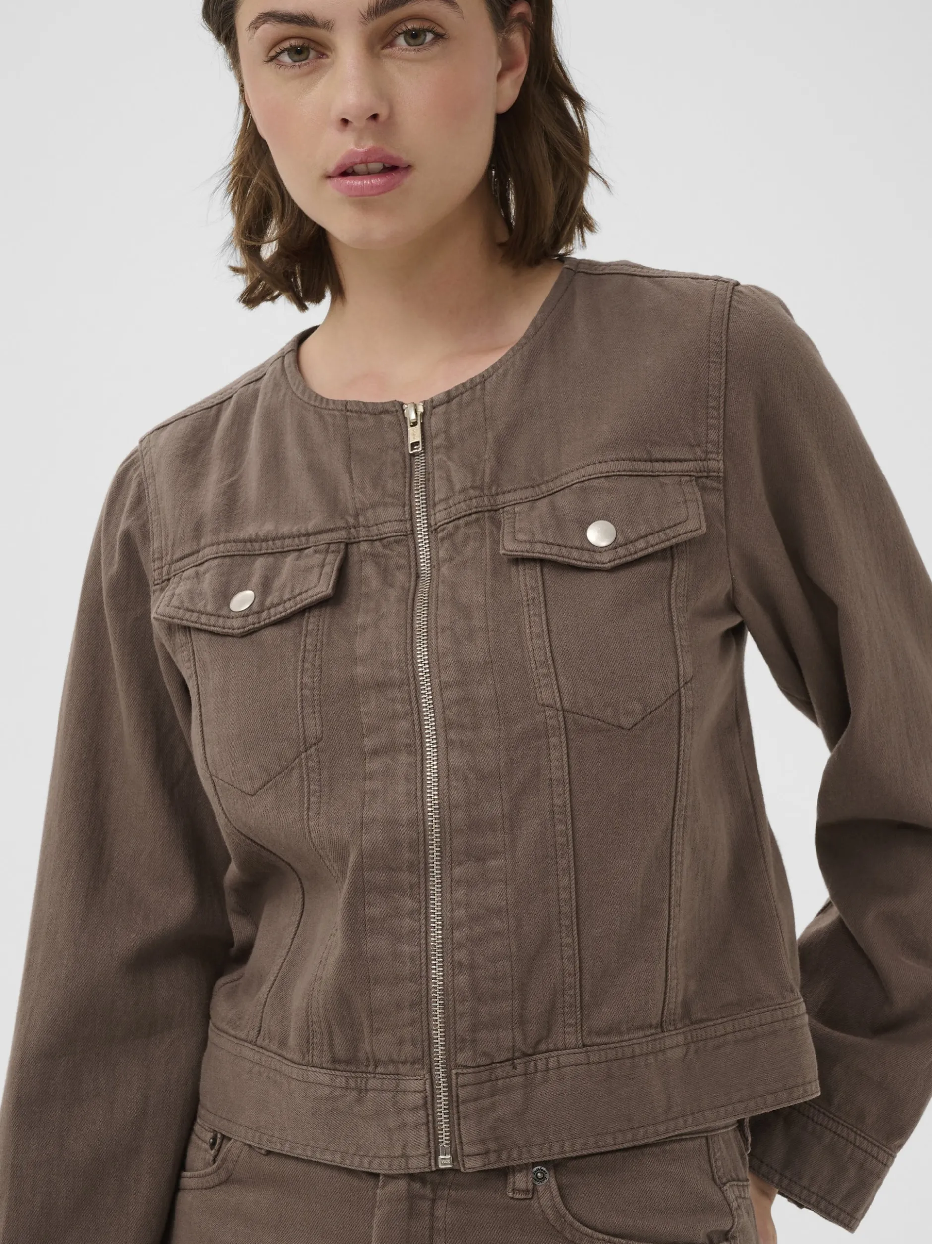 Inwear Damen Jeansjacke GLADYSIW in braun