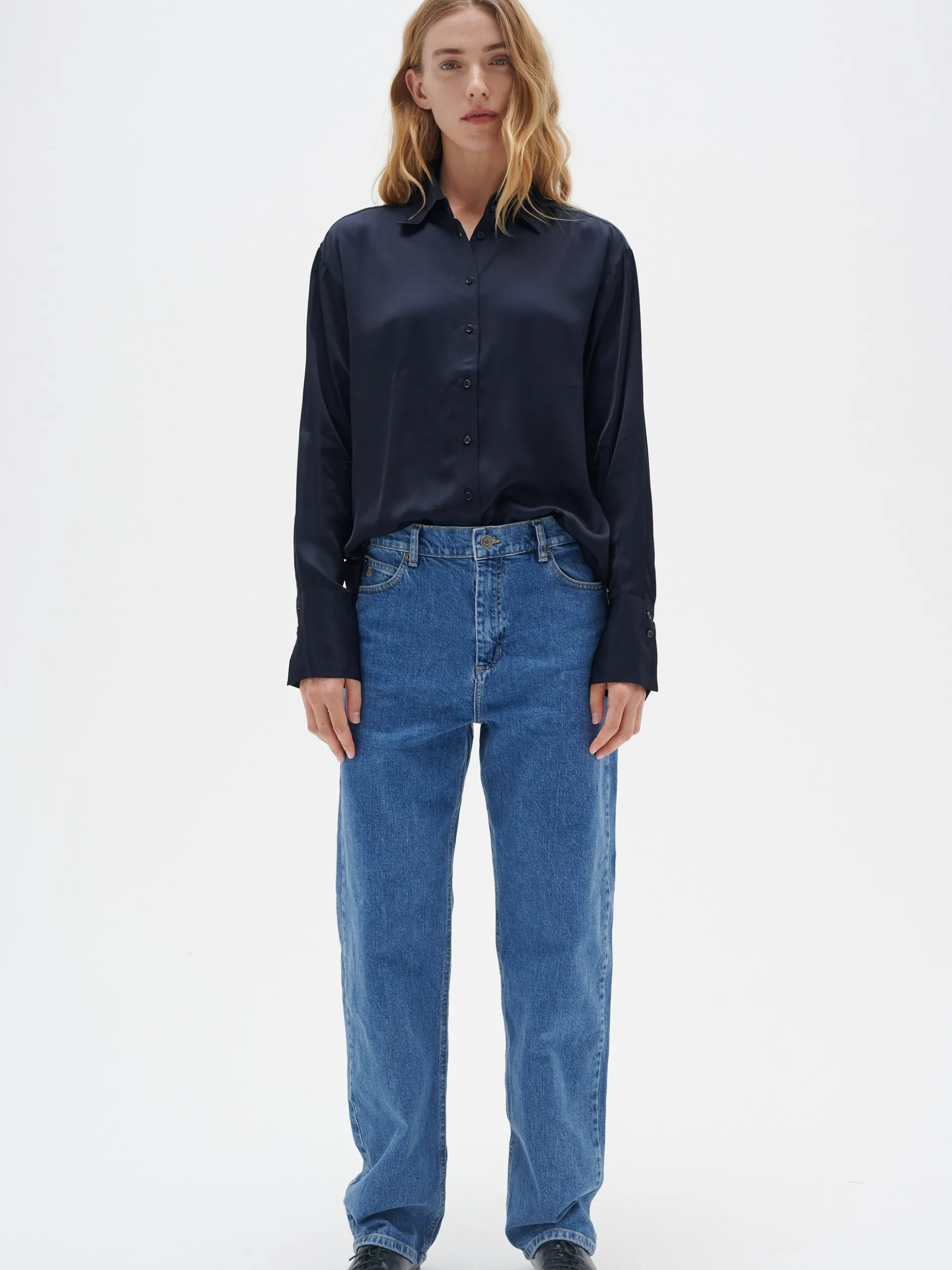 Inwear Damen Langarm - Hemd Leonore in marine