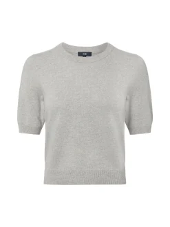 IPURI Damen Cashmere-Strickshirt in hellgrau