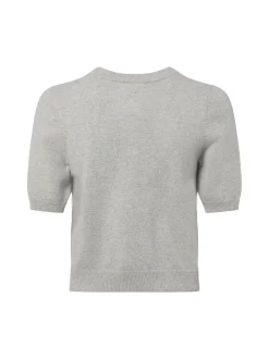IPURI Damen Cashmere-Strickshirt in hellgrau