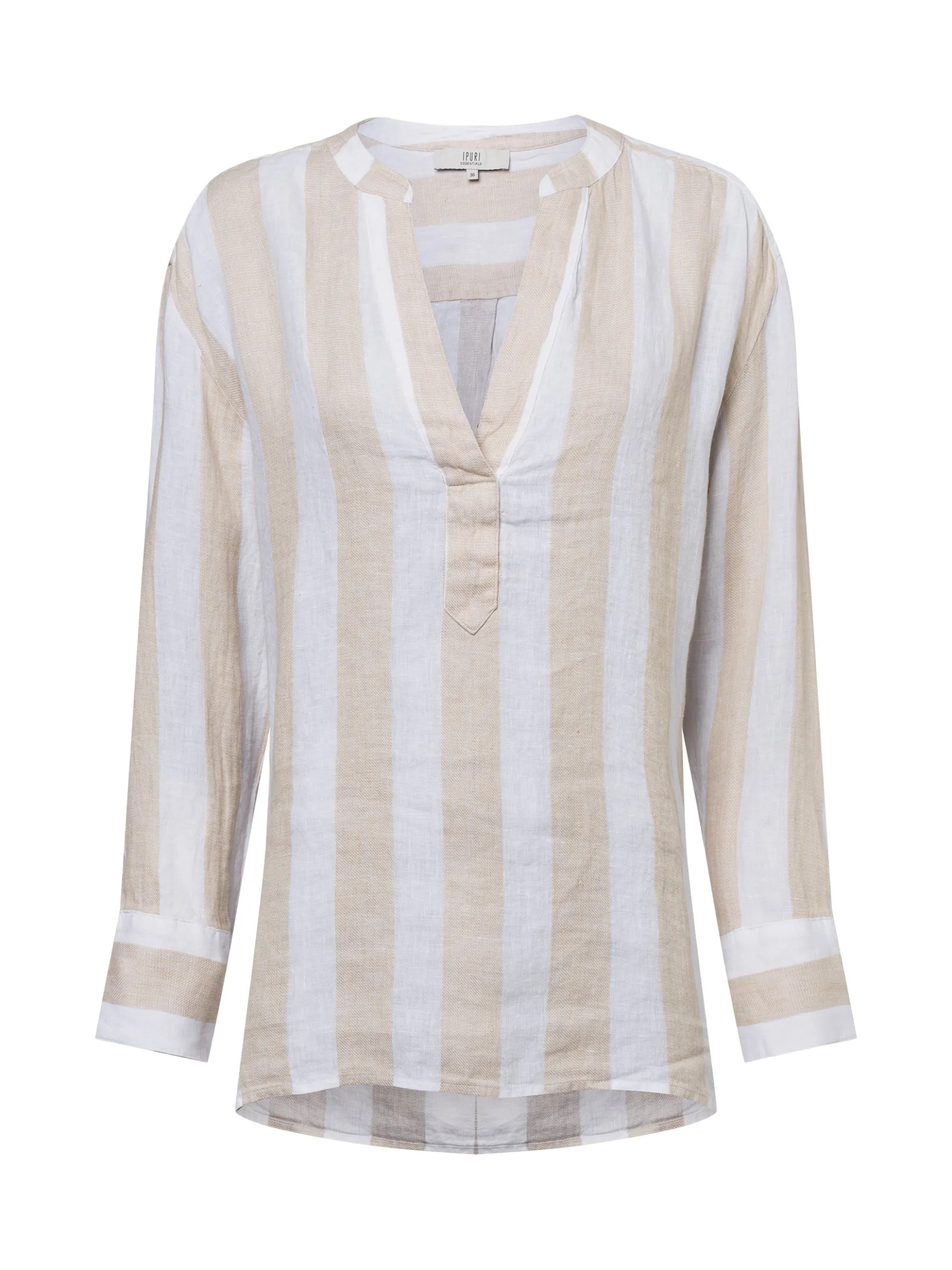 Ipuri Essentials Damen Leinenbluse in beige ecru