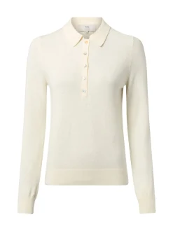 Ipuri Essentials Damen Strickpullover mit Merionwollanteil in ecru
