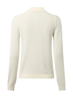 Ipuri Essentials Damen Strickpullover mit Merionwollanteil in ecru