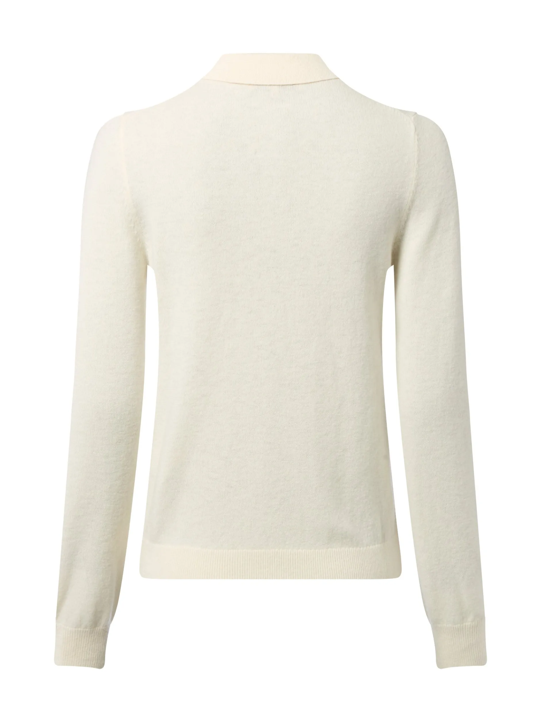 Ipuri Essentials Damen Strickpullover mit Merionwollanteil in ecru