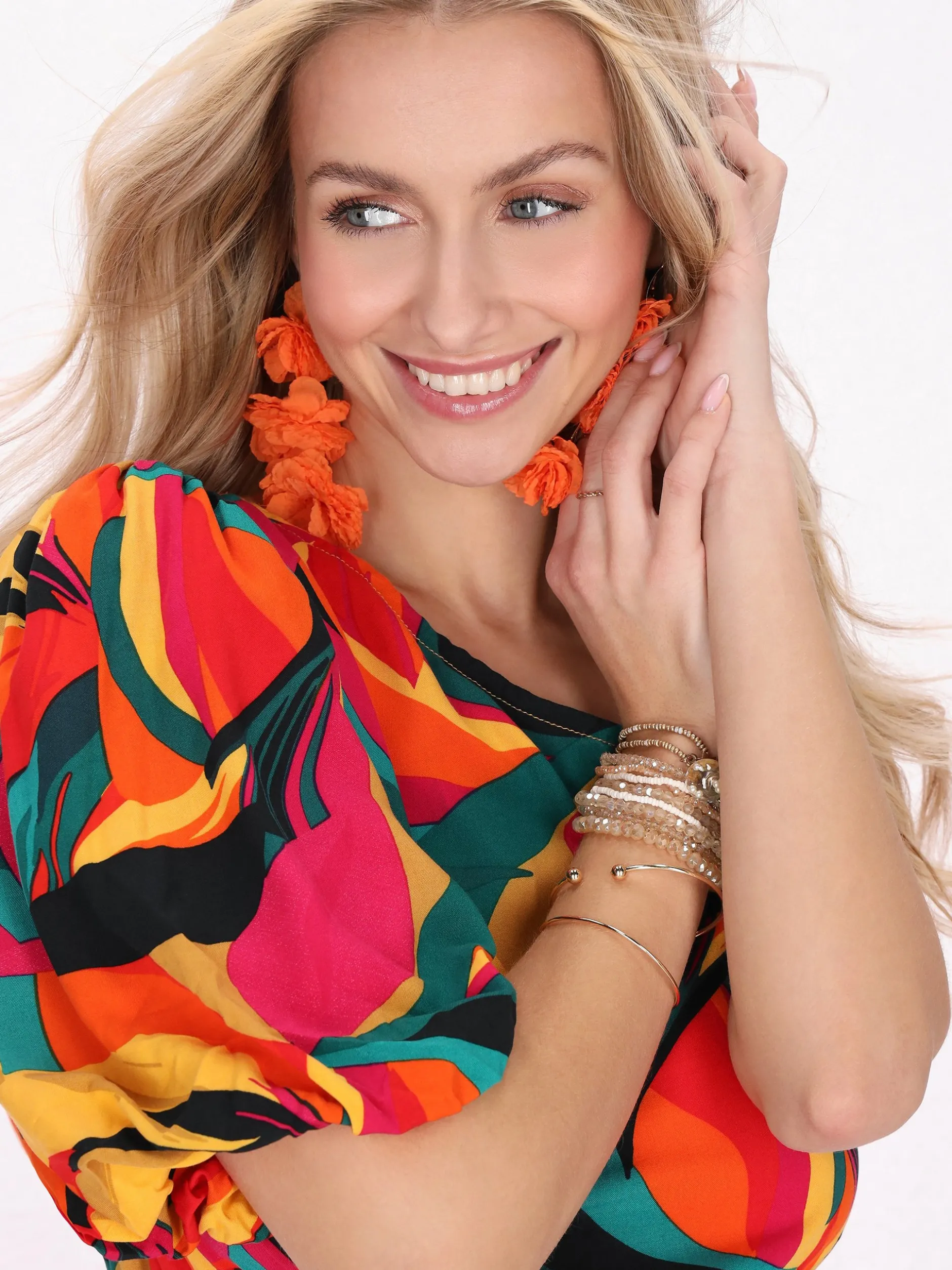 IZIA Damen Bluse in mehrfarbig