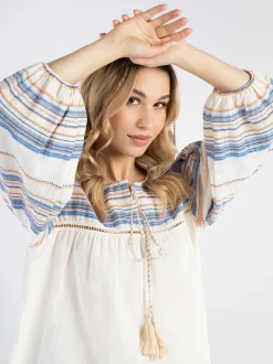 IZIA Damen Bluse in mehrfarbig - Ausschnitt: Rundhals
