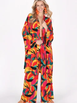 IZIA Damen Kimono in mehrfarbig - Länge: mittel