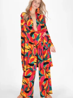IZIA Damen Kimono in mehrfarbig - Länge: mittel