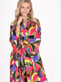 IZIA Damen Kimono in mehrfarbig - Länge: mittel