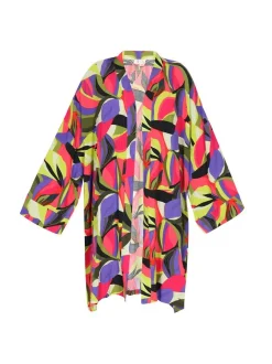 IZIA Damen Kimono in mehrfarbig - Länge: mittel