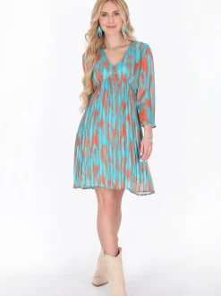 IZIA Damen Kleid in aqua - Länge: mittel