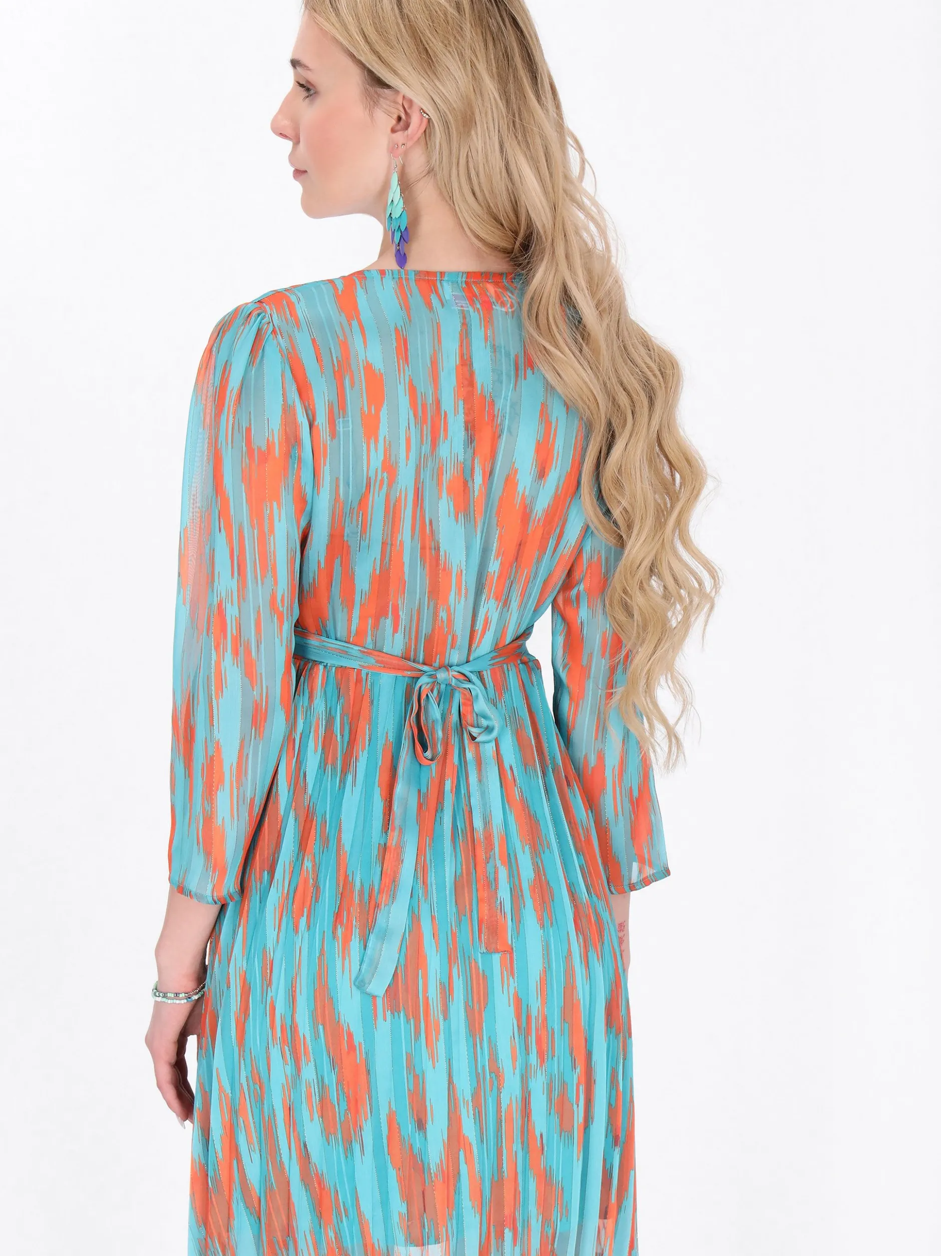 IZIA Damen Kleid in aqua - Länge: mittel