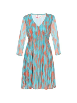 IZIA Damen Kleid in aqua - Länge: mittel