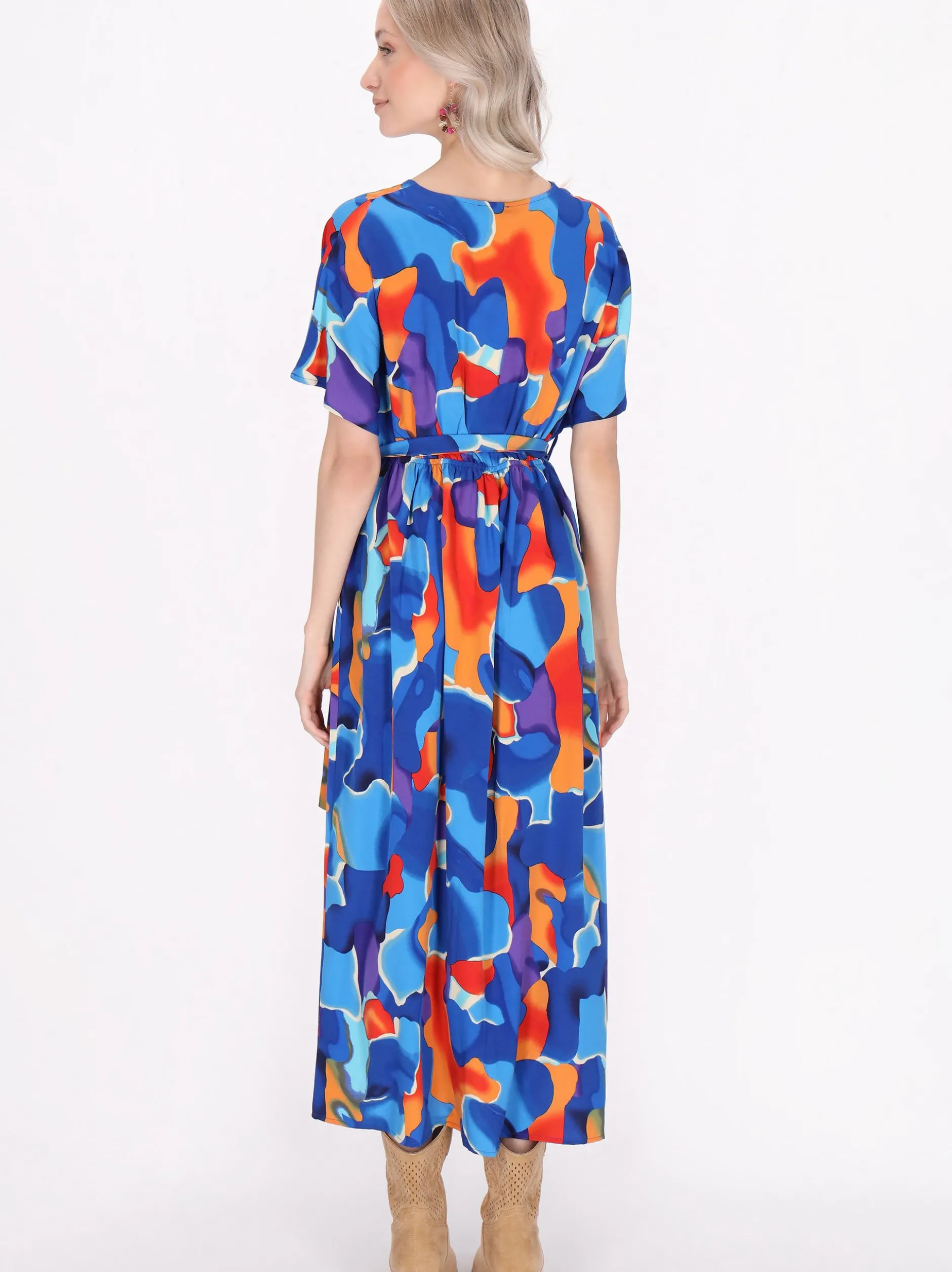 IZIA Damen Kleid in blau - Länge: mittel