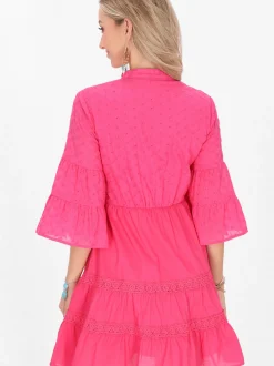 IZIA Damen Kleid in fuchsia - Länge: mittel