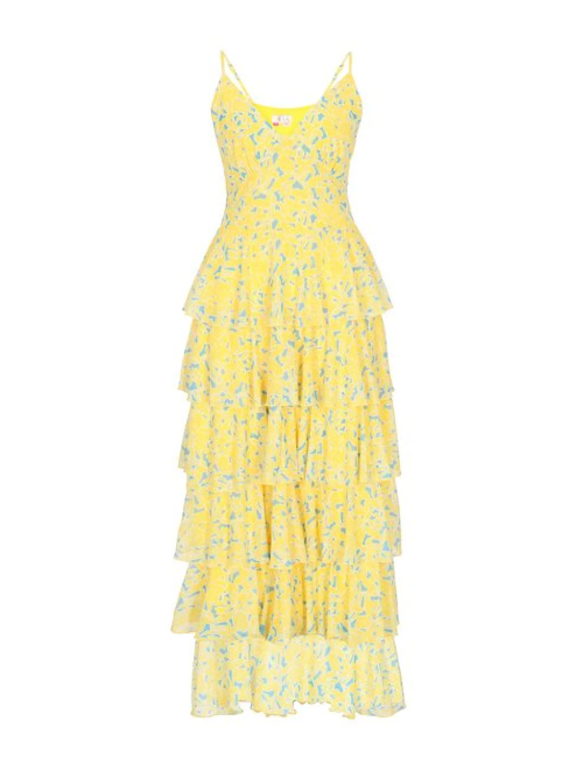 IZIA Damen Kleid in gelb - Länge: mittel