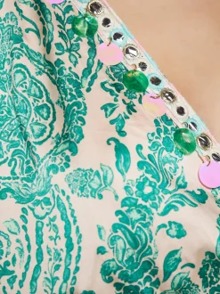 IZIA Damen Kleid in grün - Ausschnitt: V-Ausschnitt