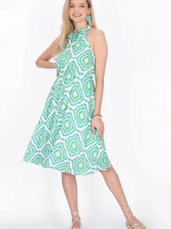 IZIA Damen Kleid in grün - Länge: mittel