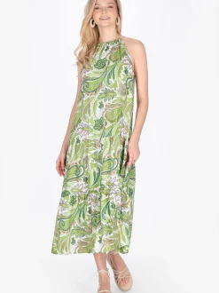 IZIA Damen Kleid in grün - Länge: mittel