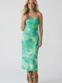IZIA Damen Kleid in grün - Länge: mittel