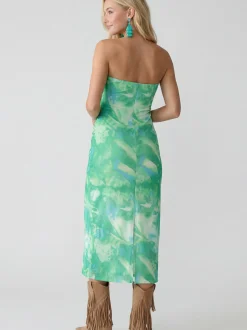 IZIA Damen Kleid in grün - Länge: mittel