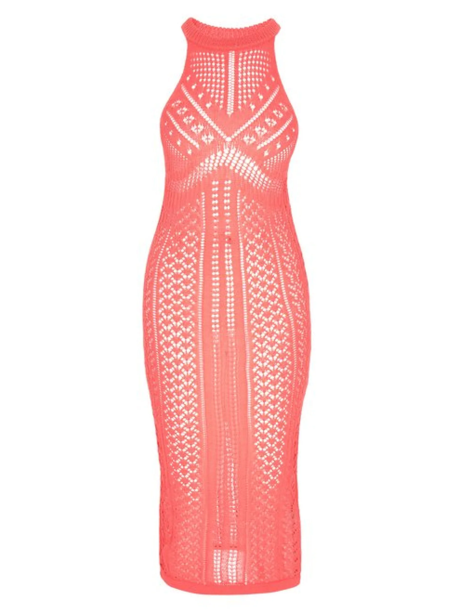 IZIA Damen Kleid in koralle - Länge: mittel