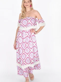 IZIA Damen Kleid in lila - Länge: mittel