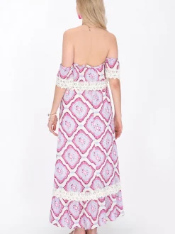 IZIA Damen Kleid in lila - Länge: mittel