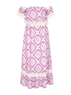 IZIA Damen Kleid in lila - Länge: mittel