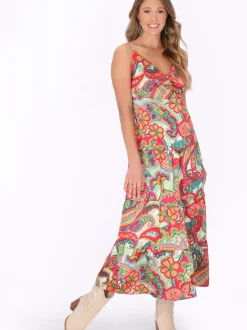 IZIA Damen Kleid in mehrfarbig - Länge: mittel