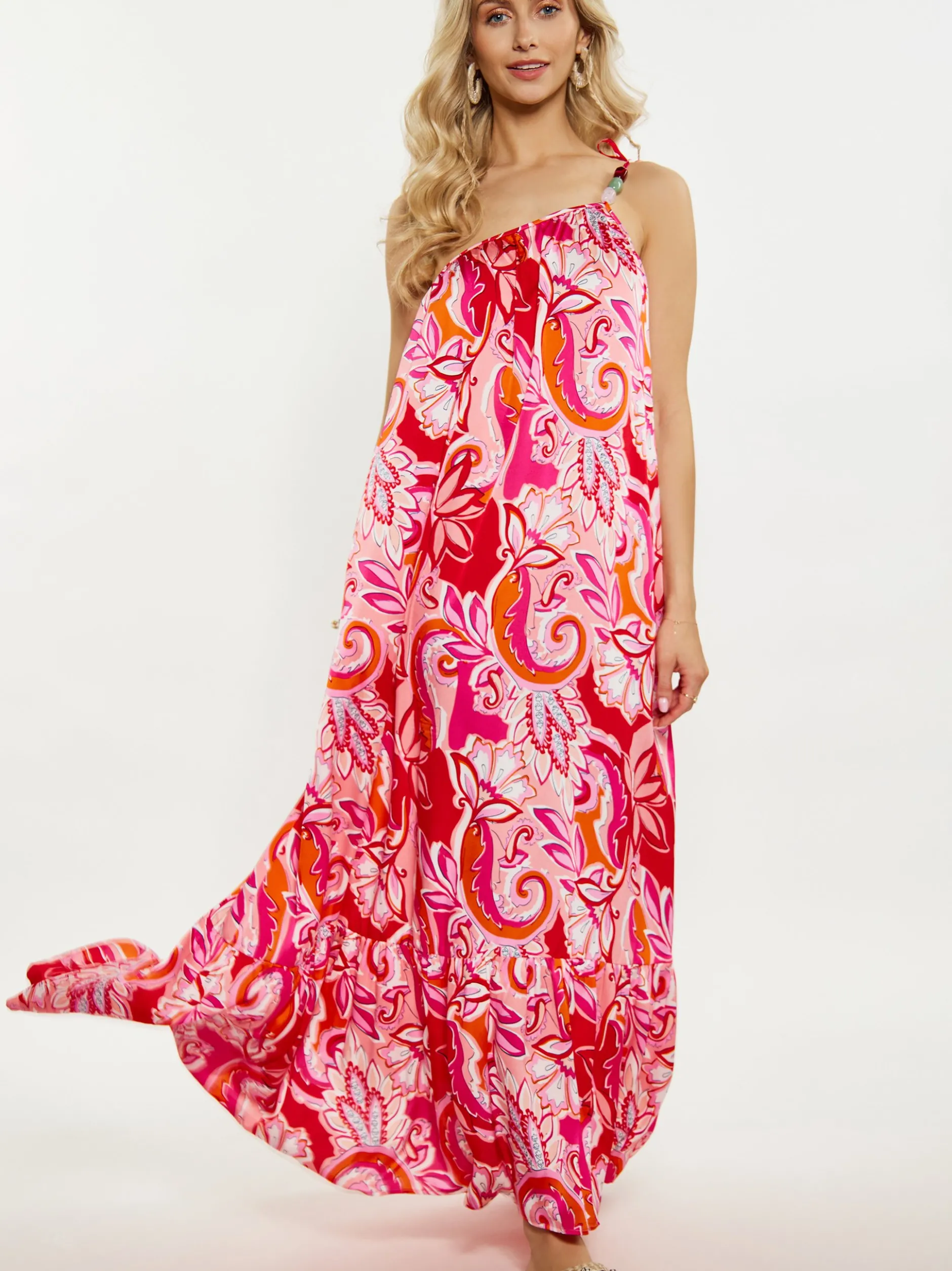 IZIA Damen Kleid in mehrfarbig - Ausschnitt: Cache-Coeur