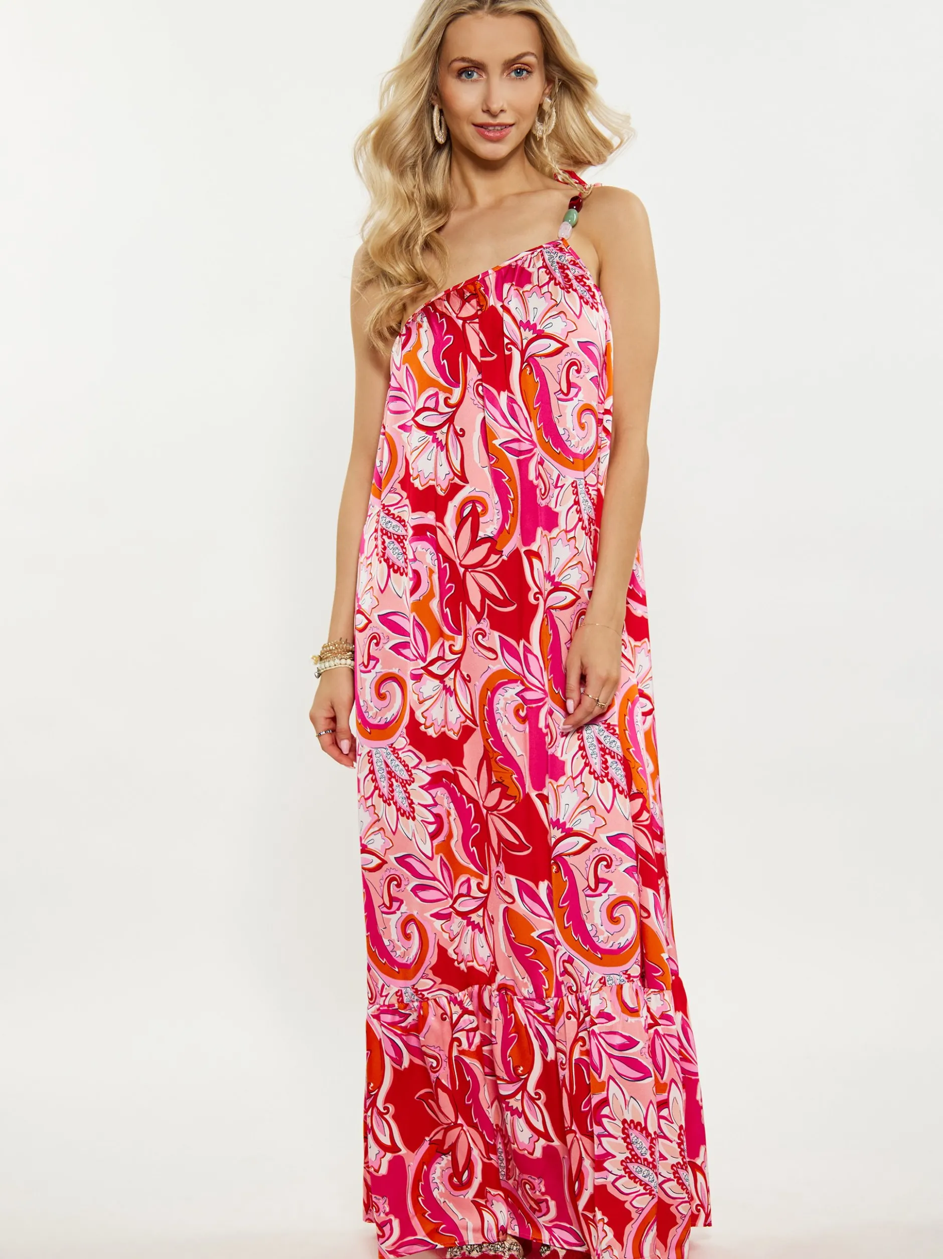 IZIA Damen Kleid in mehrfarbig - Ausschnitt: Cache-Coeur