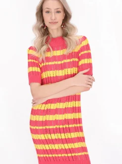 IZIA Damen Kleid in mehrfarbig - Länge: mittel