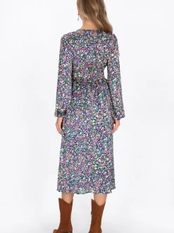 IZIA Damen Kleid in mehrfarbig - Länge: mittel