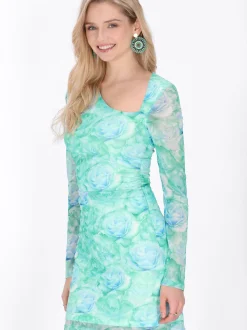 IZIA Damen Kleid in mint - Länge: mittel