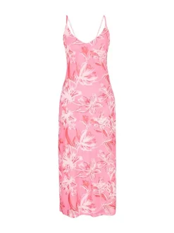 IZIA Damen Kleid in pink - Ausschnitt: Rundhals