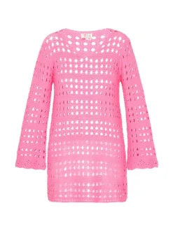 IZIA Damen Kleid in pink - Länge: mittel
