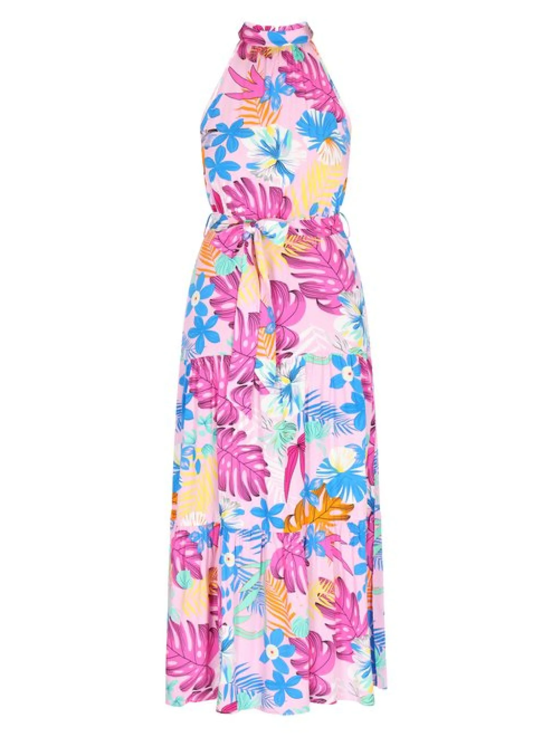 IZIA Damen Kleid in rosa - Länge: mittel