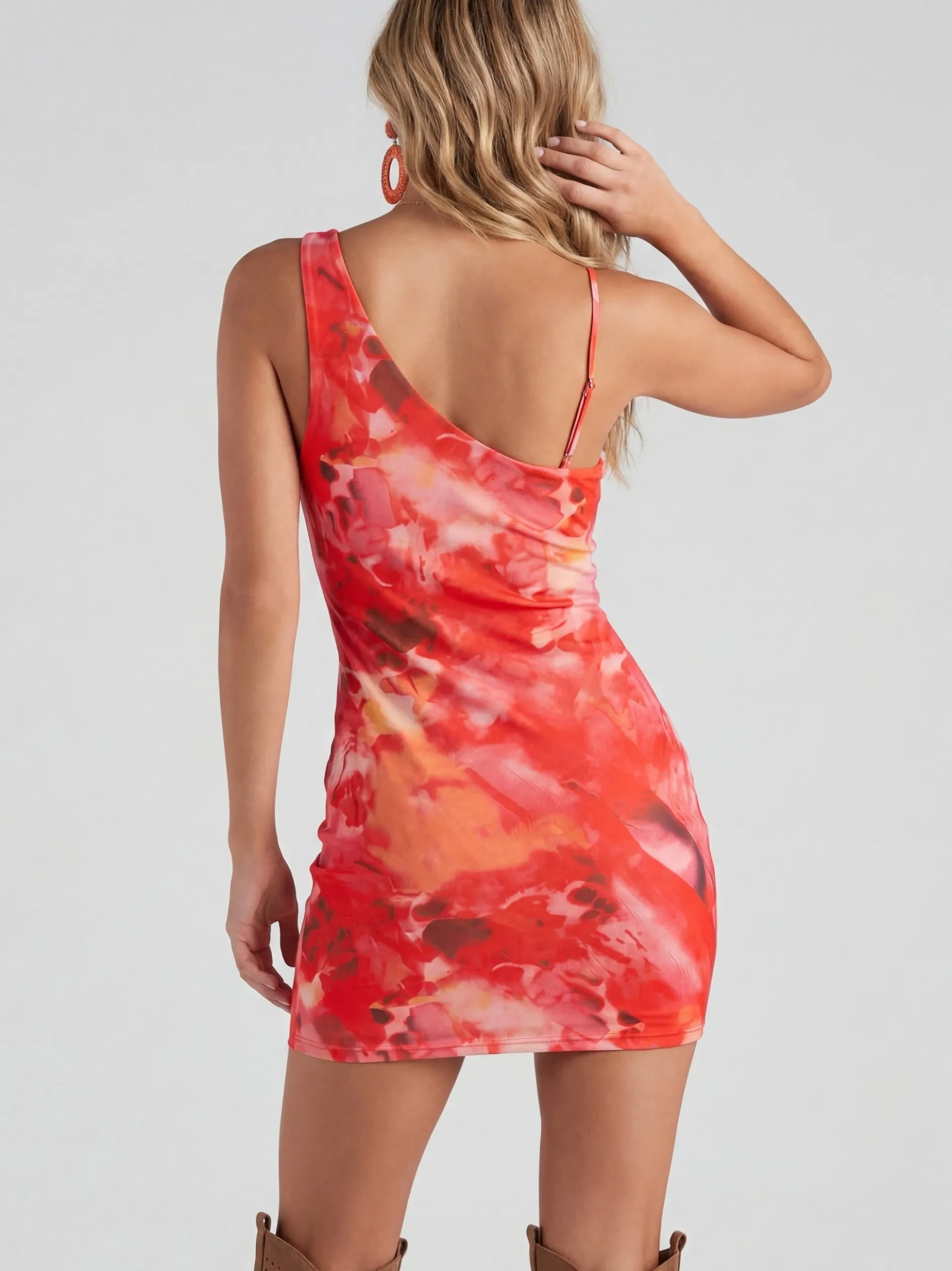 IZIA Damen Kleid in rot - Länge: mittel