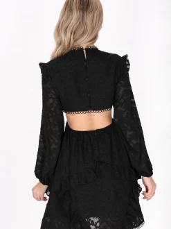 IZIA Damen Kleid in schwarz - Länge: mittel