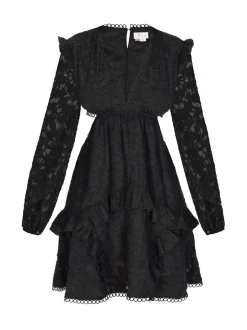 IZIA Damen Kleid in schwarz - Länge: mittel