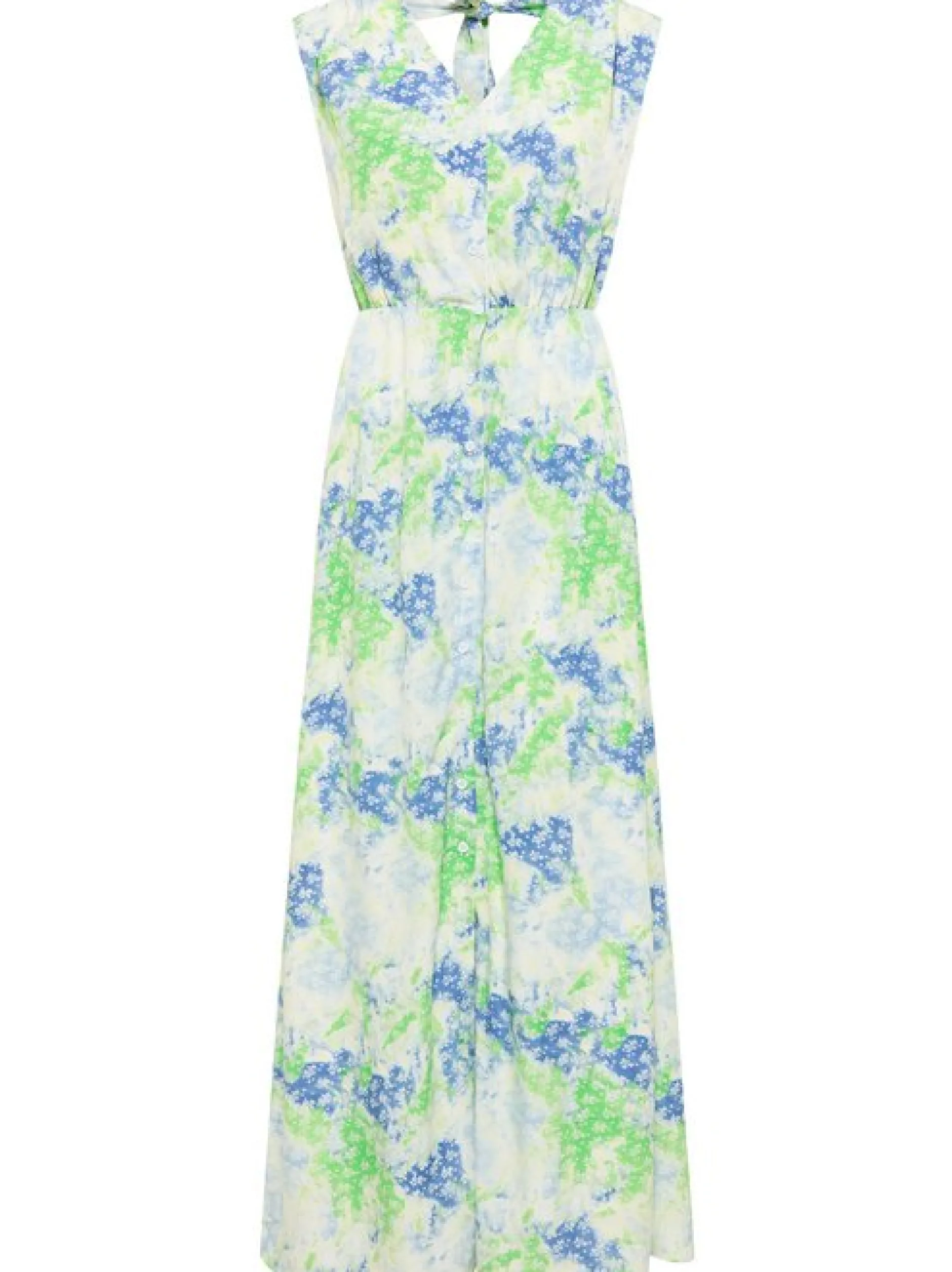 IZIA Damen Maxikleid mit Allover-Print in grün