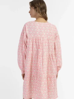 IZIA Damen Midikleid mit Allover-Print in pink